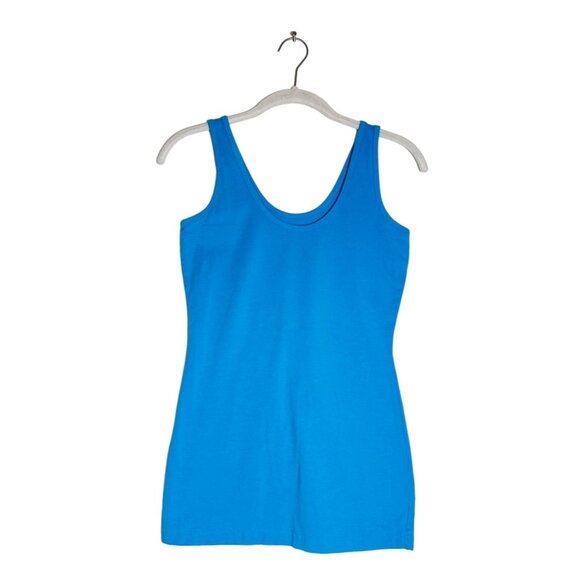 Maurices Women's Scoop Neck Tank Top in Blue - Sz S - Picture 2 of 3